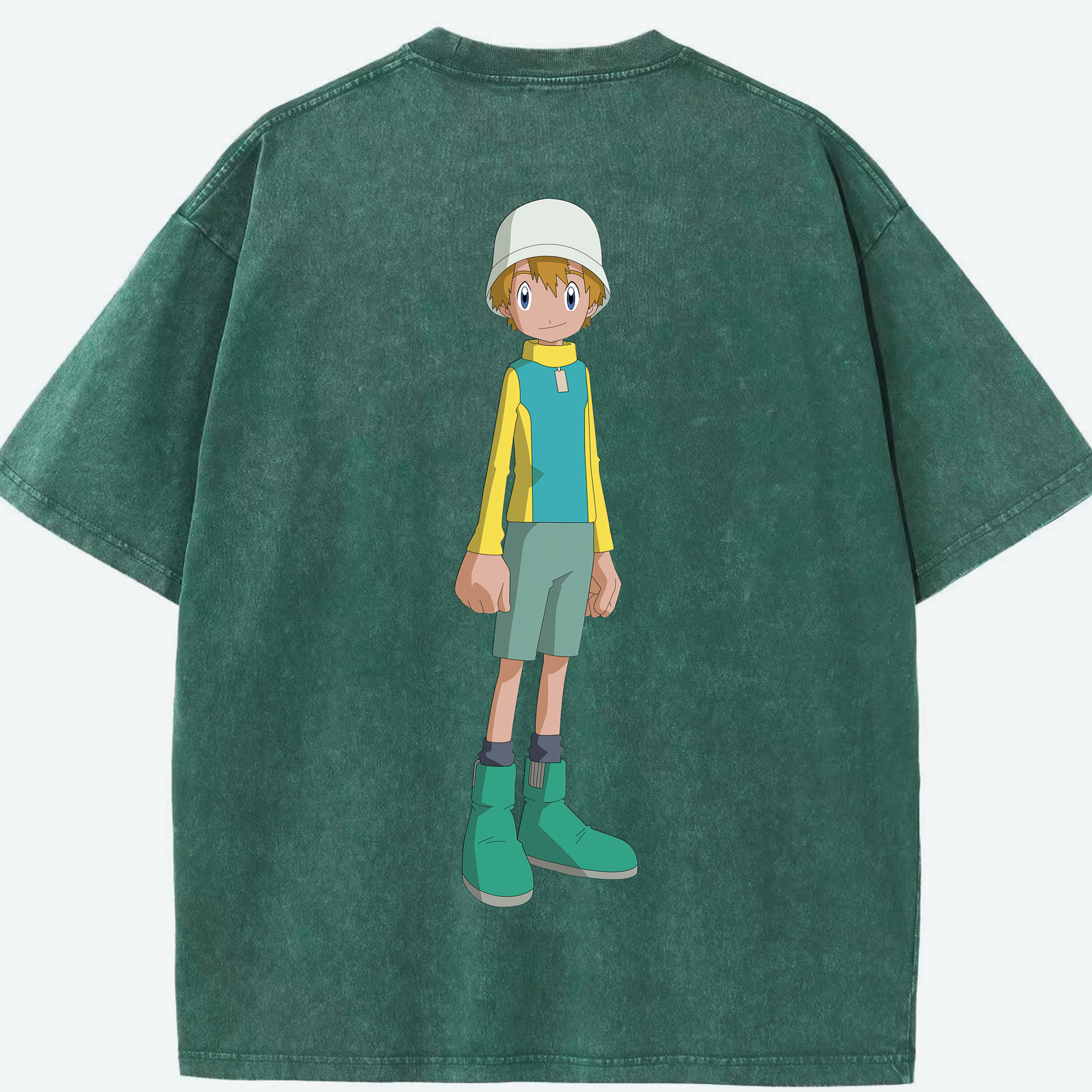 （画像用） Digimon デジタルモンスター/デジモン 綿100% ヴィンテージ風 半袖Tシャツ（背面プリント）